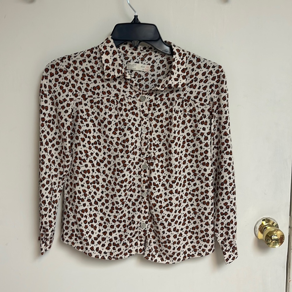Zara animal print button down Shirt